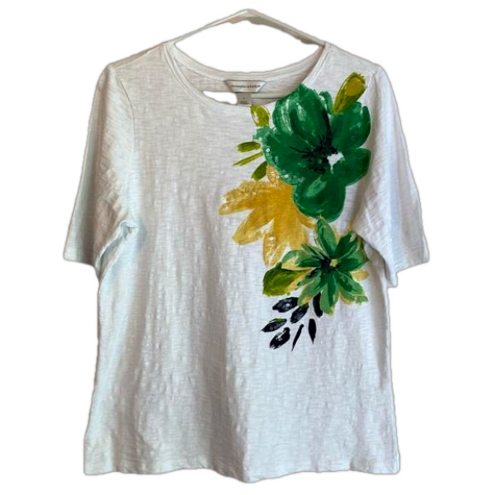 Christopher & Banks 100% cotton womens top Size L